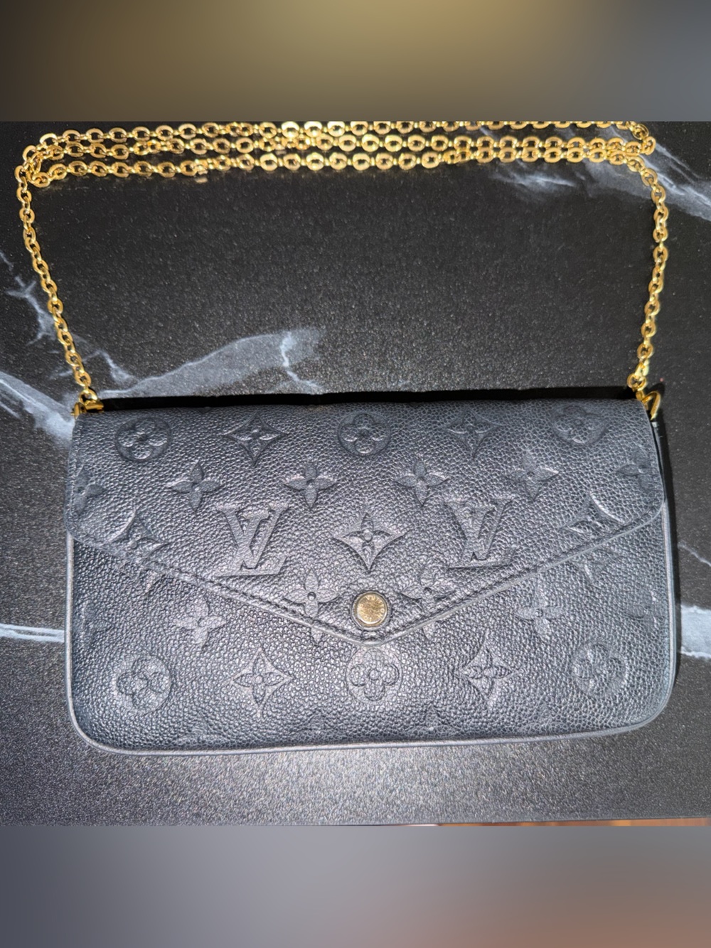 Louis Vuitton Félicie Pochette Monogram Empreinte Leather